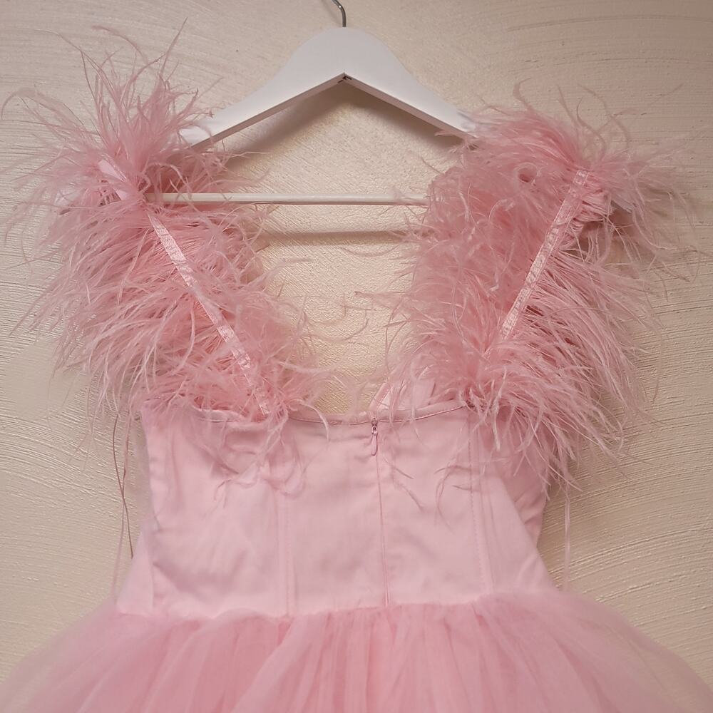 Fashion Nova Tulle Mini Dress Size S So In Love Pink - Picture 5 of 10